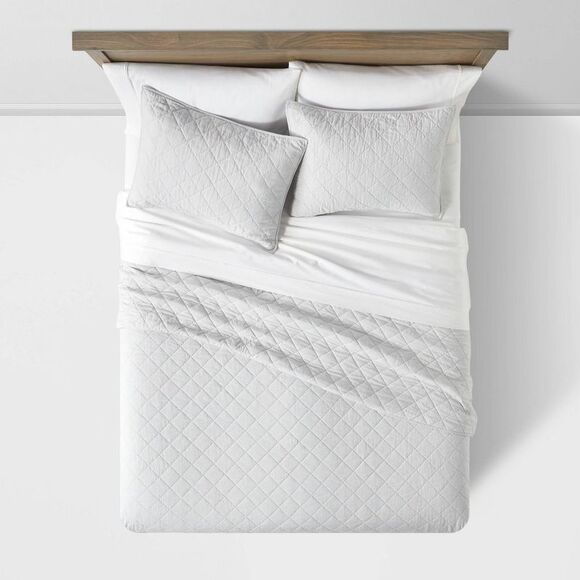 Threshold -  Diamond Quilt Diamond Stitch OEKO-TEX, L Gray